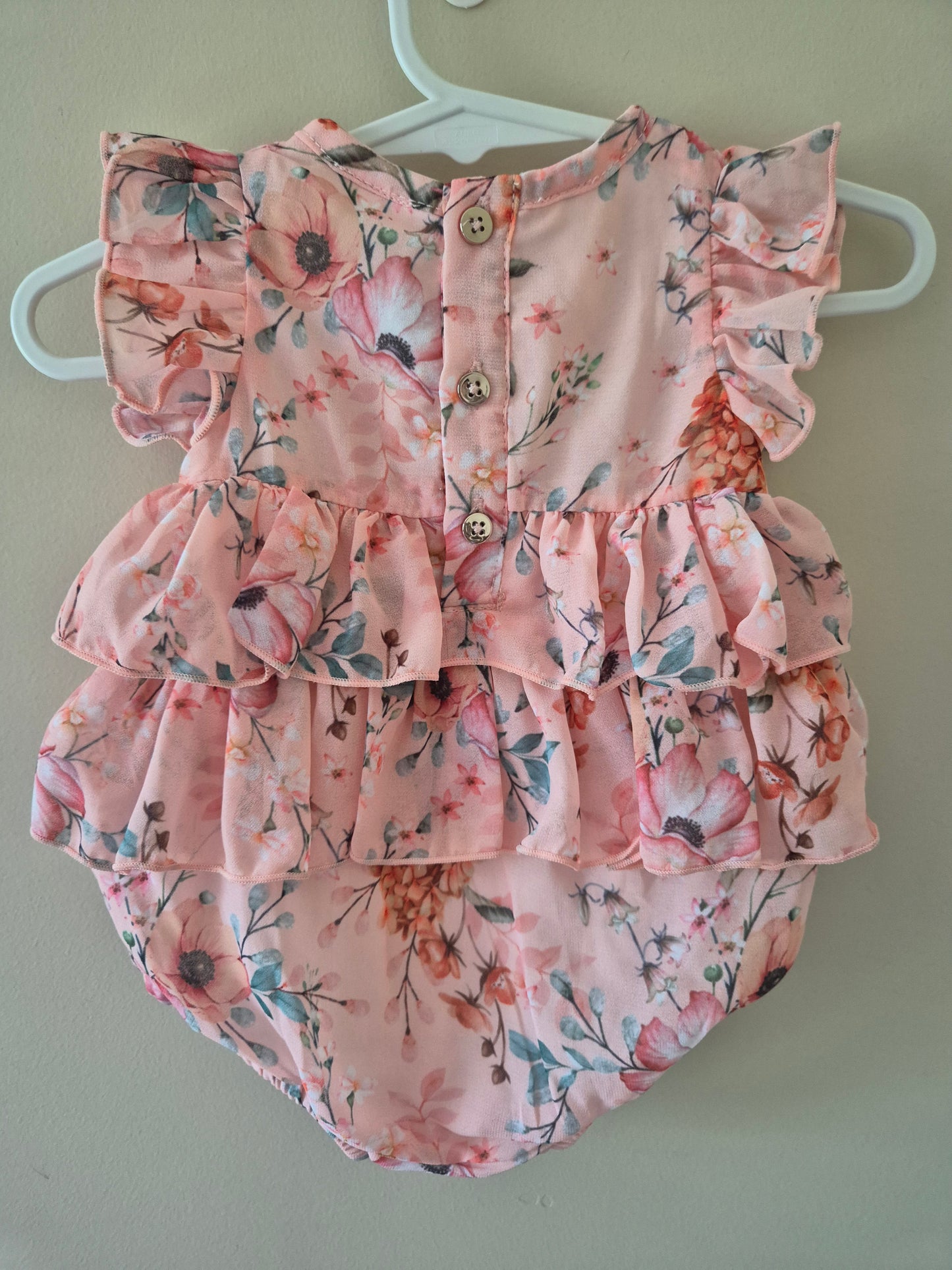 Dymples Floral Pink Bodysuit Size 0000