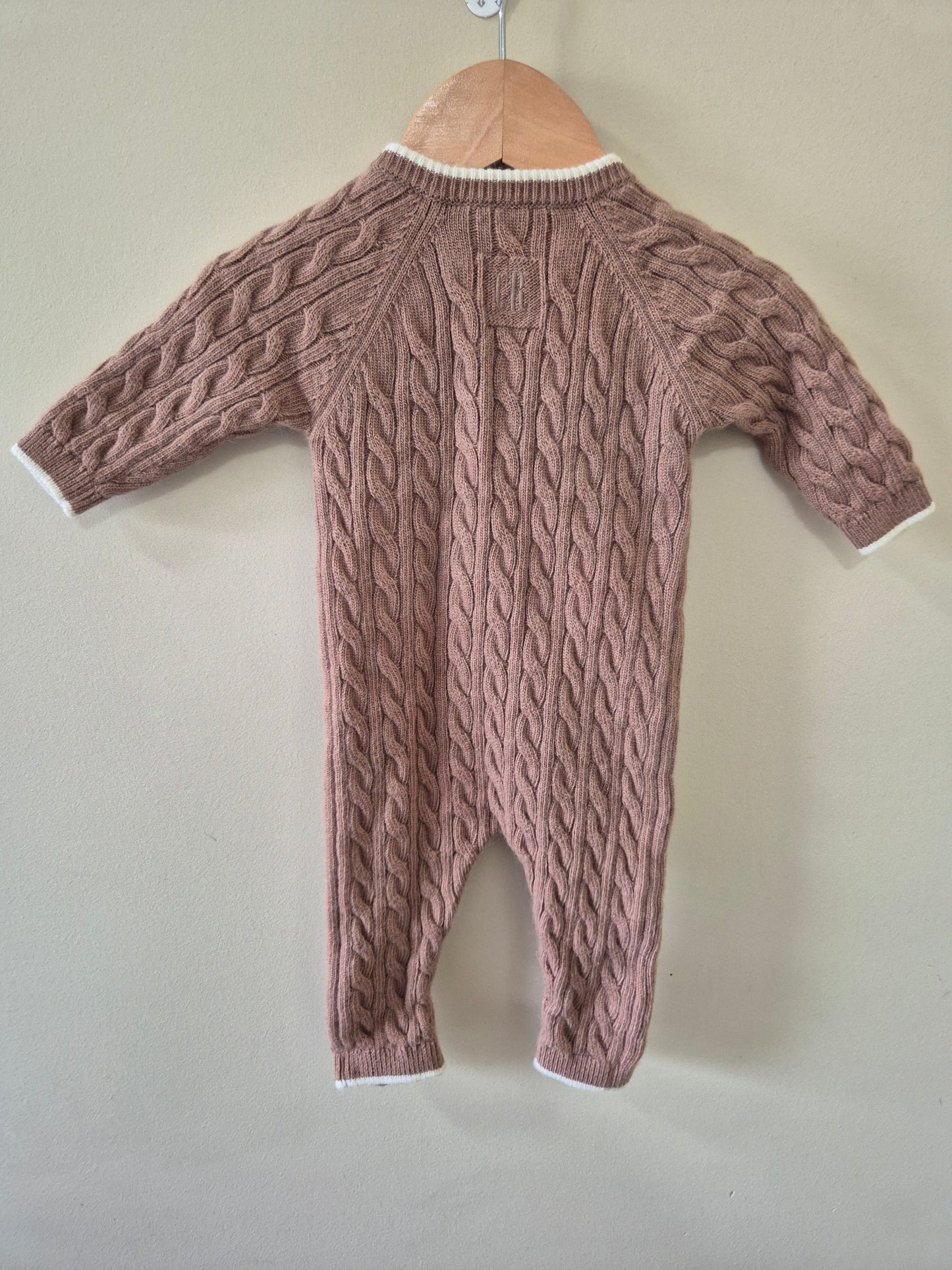 Country Road Mocha Cable Knit Onesie Size 000