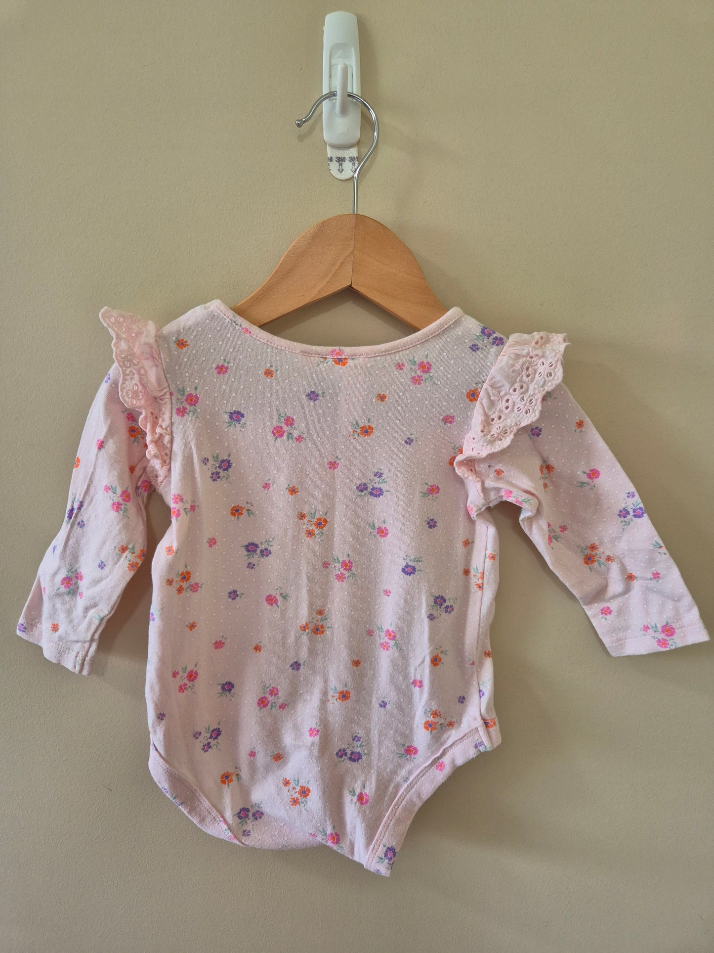 Dymples Frill Pink Bodysuit Size 0
