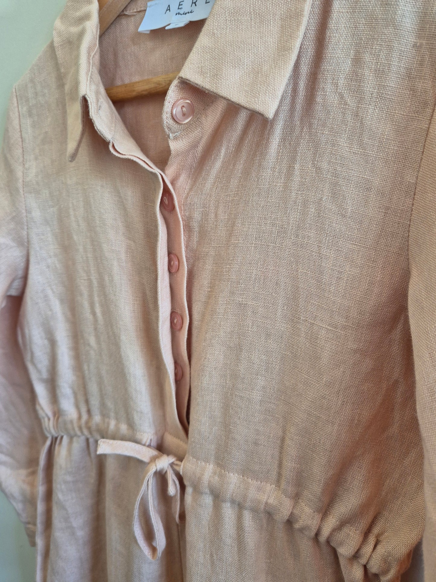 Aere Mini Linen Jumpsuit Size 6