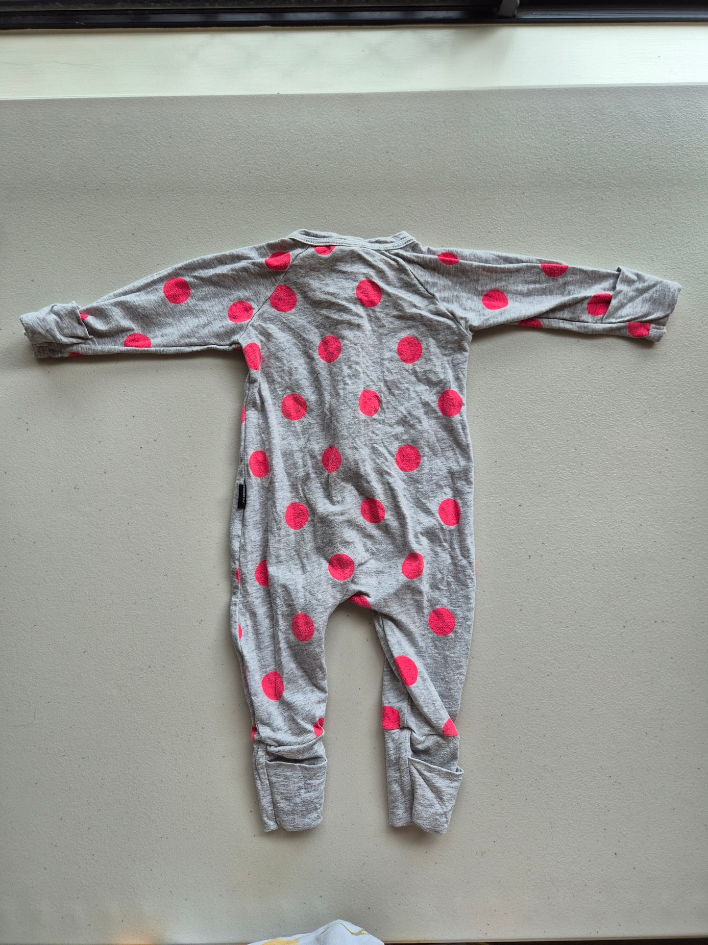 Bonds Wondersuit Pink Poka Dot Onesie Size 000
