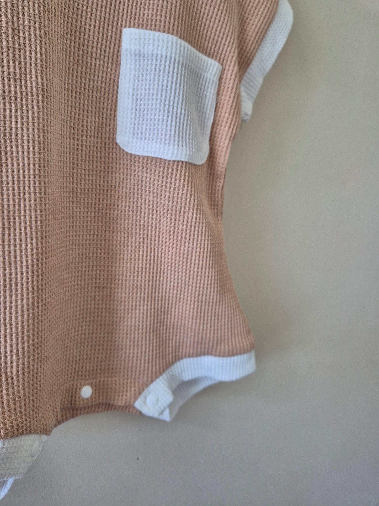 Mini Zali Waffle Romper - 00