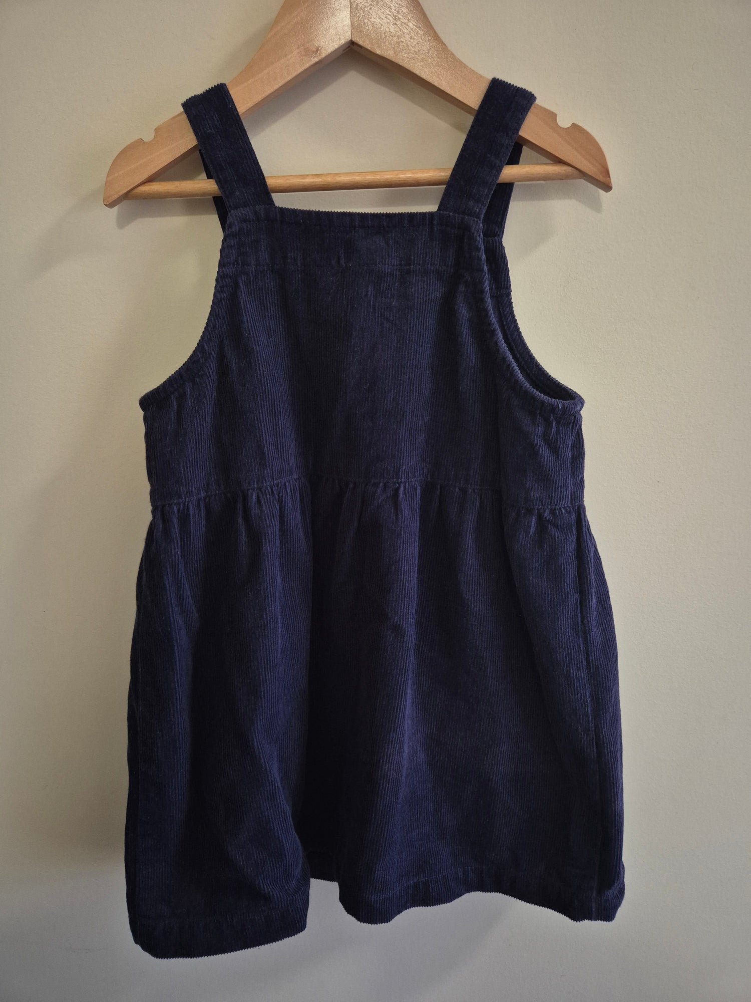 Jack & Milly Navy Corduroy Pinafore Dress Size 4