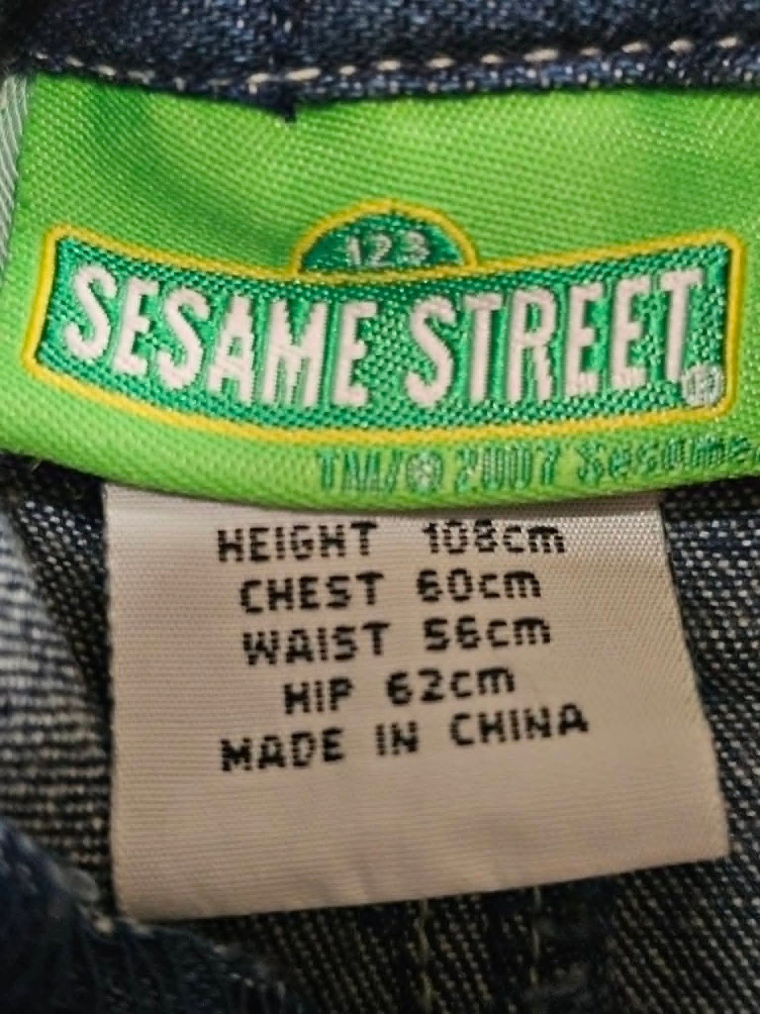 Vintage 90’s Elmo Sesame Street Denim Pants, Size 4