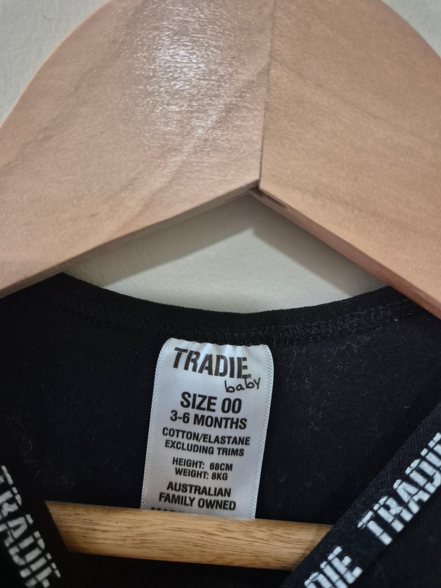 Tradie Black Singlet Bodysuit Size 00