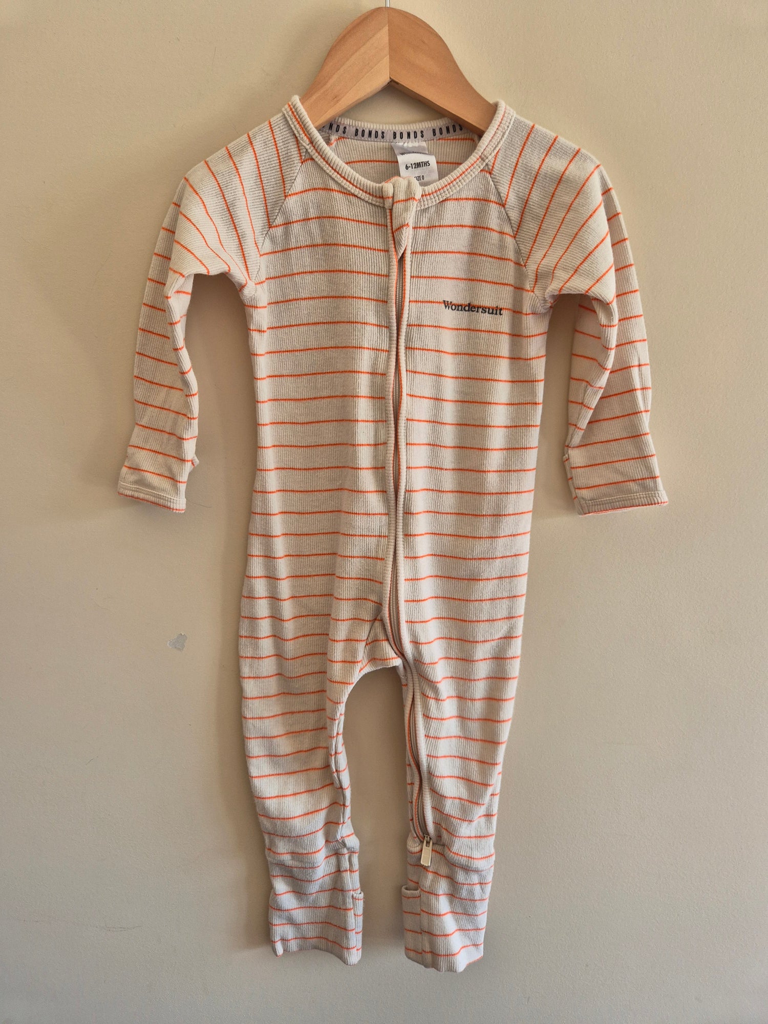 Bonds Orange Striped Wondersuit Size 0