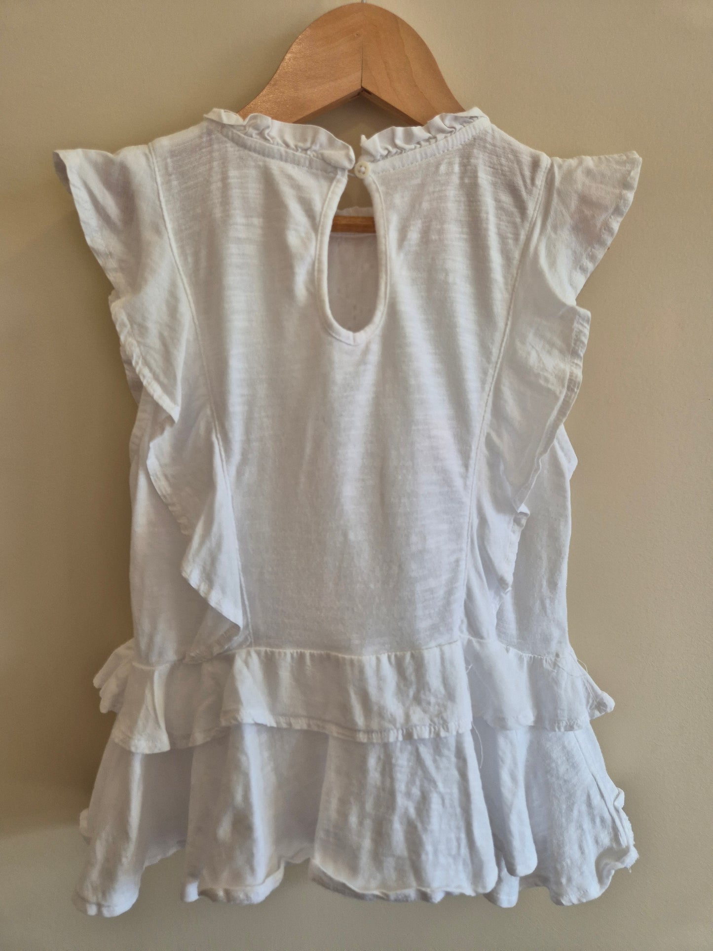 Country Road White Frill Shirt Size 5