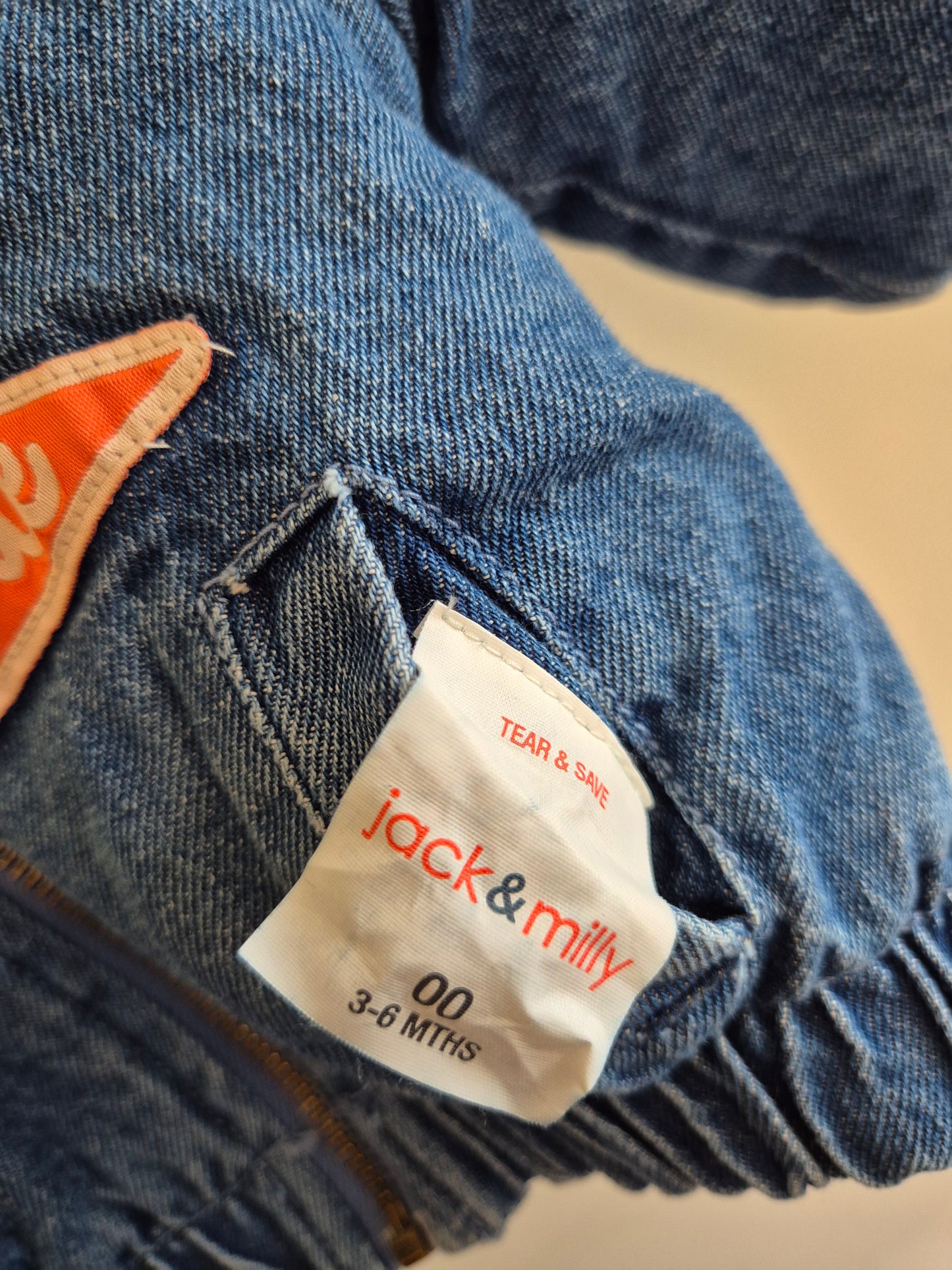 Jack & Milly Denim Fleeced Jumper Size 00