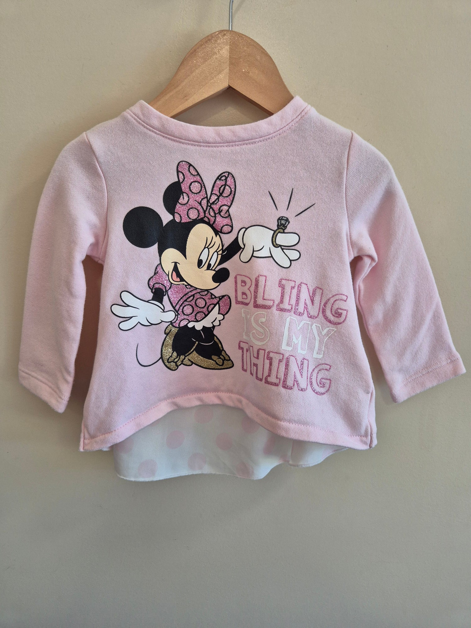 Minnie Mouse Long Sleeve Shirt Size 00