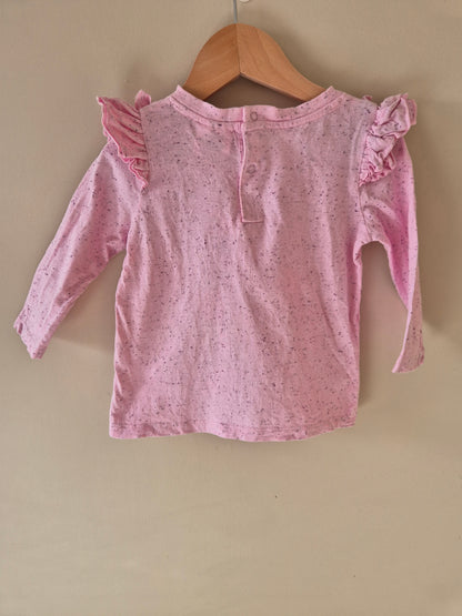 Sprout Speckled Pink Long Sleeve Shirt Size 0