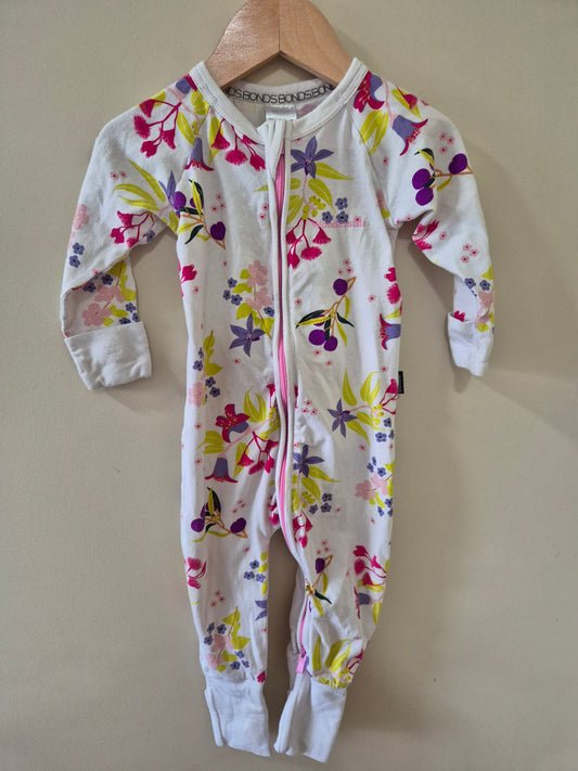 Bonds Floral Wondersuit Size 0