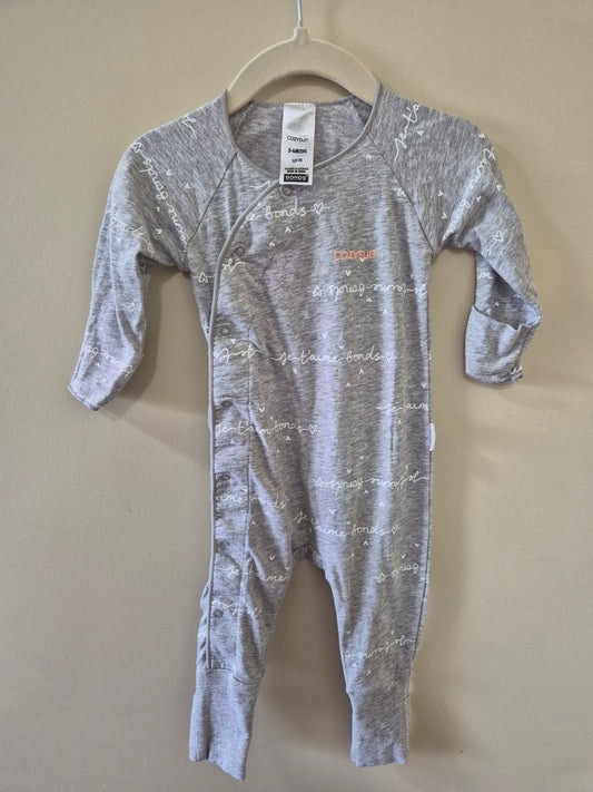 BONDS Grey Cozysuit - Size 00