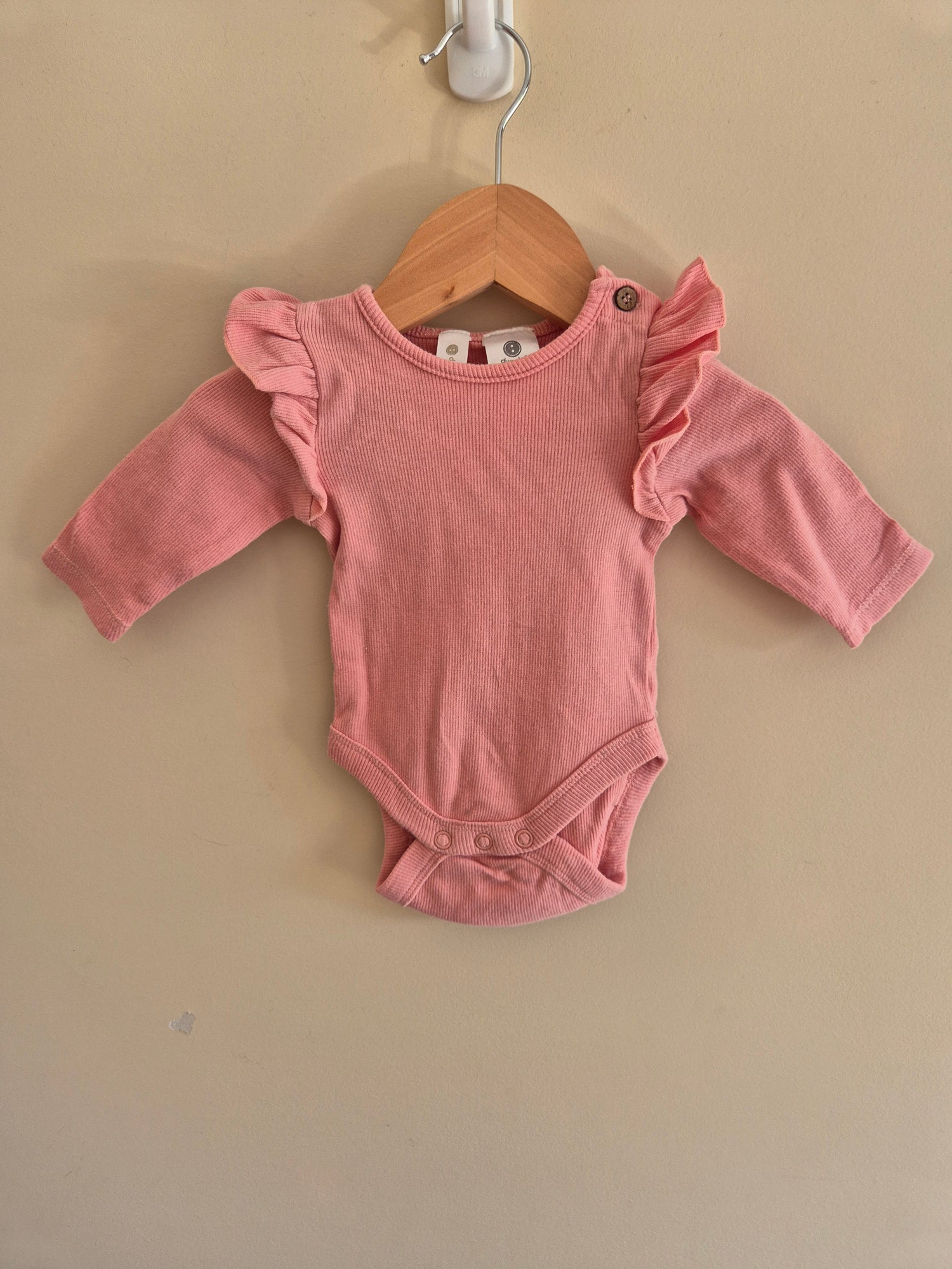 Dymples Frill Long Sleeve Bodysuit Size 0000