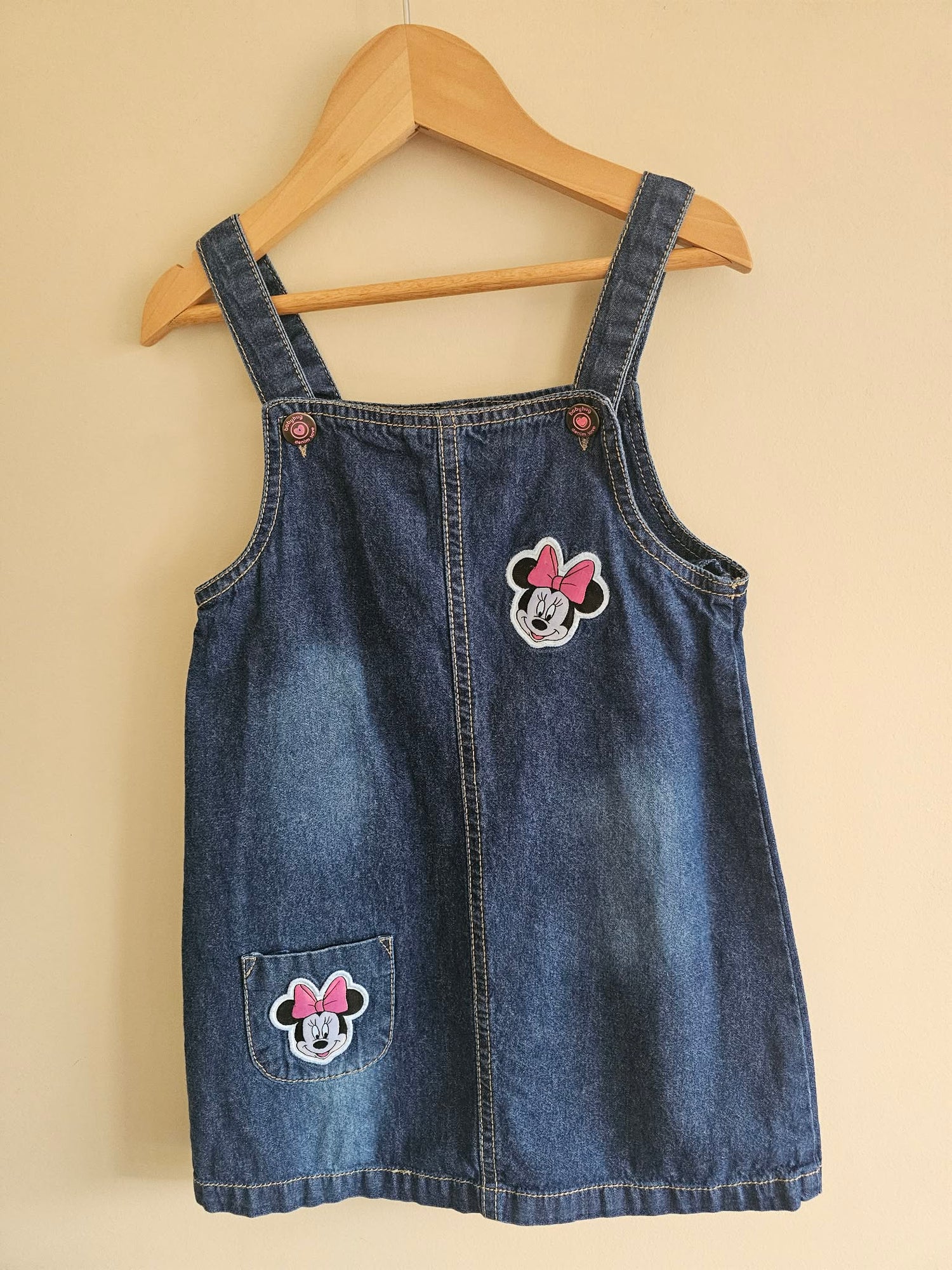 Minnie Mouse Denim Pinafore Size 4-5