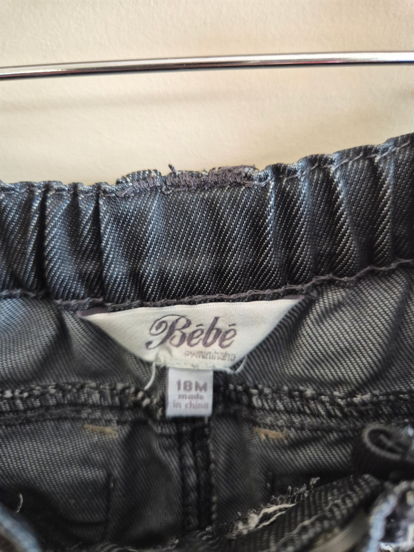 Bebe Black Jeans Size 18 months