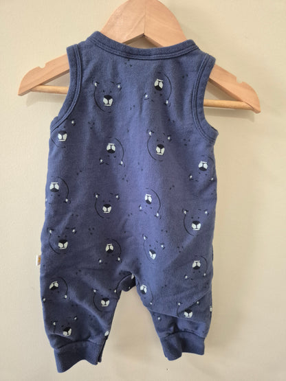 Marquise Navy Blue Bear Romper Size 000