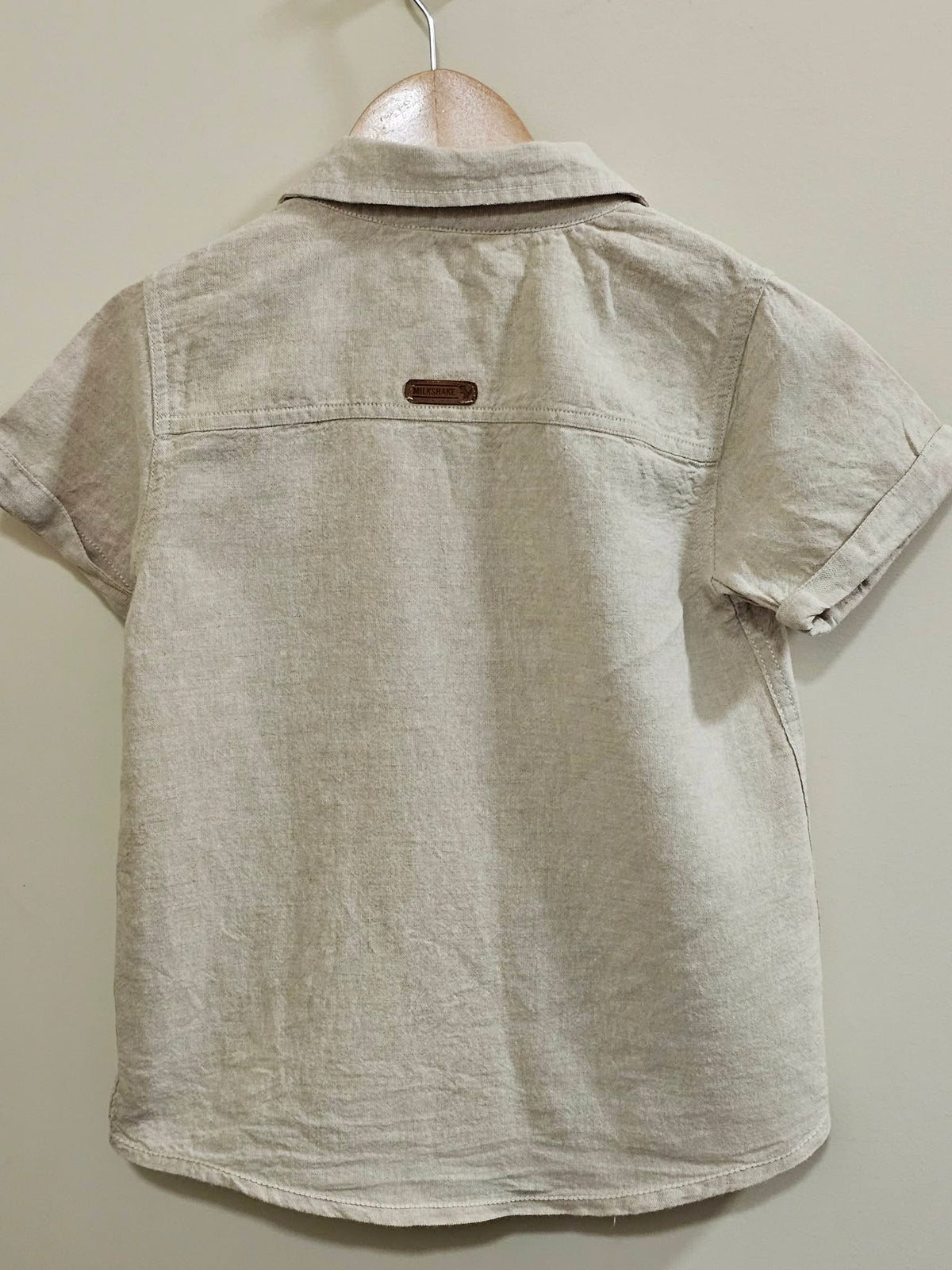 Milkshake Linen Button Up Shirt Size 6