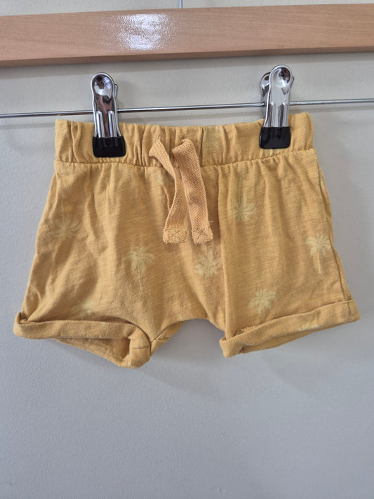 Target Yellow Palm Tree Shorts Size 000