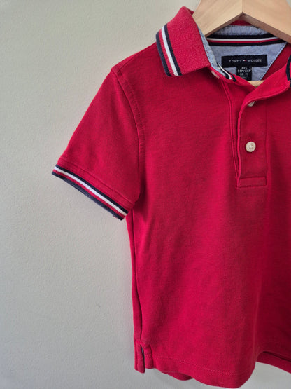Tommy Hilfiger Red Polo - Size 2-3