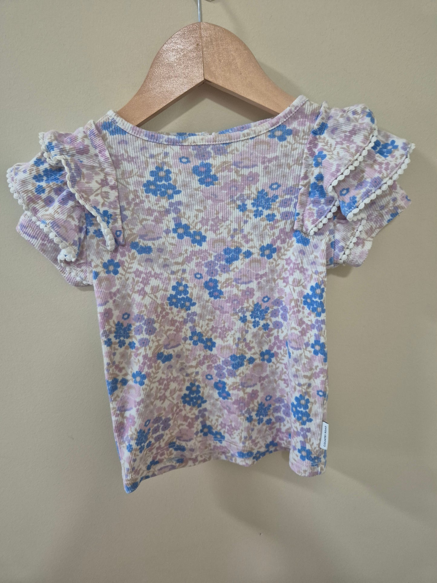 Country Road Size 2 Floral Frill Shirt