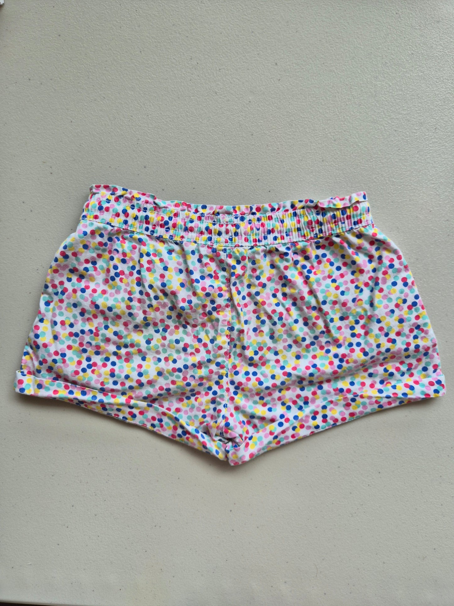 Poka Dot Milkshake Shorts Size 7