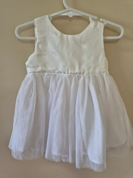 🤍 White Tulle Occasion Dress – Size 00