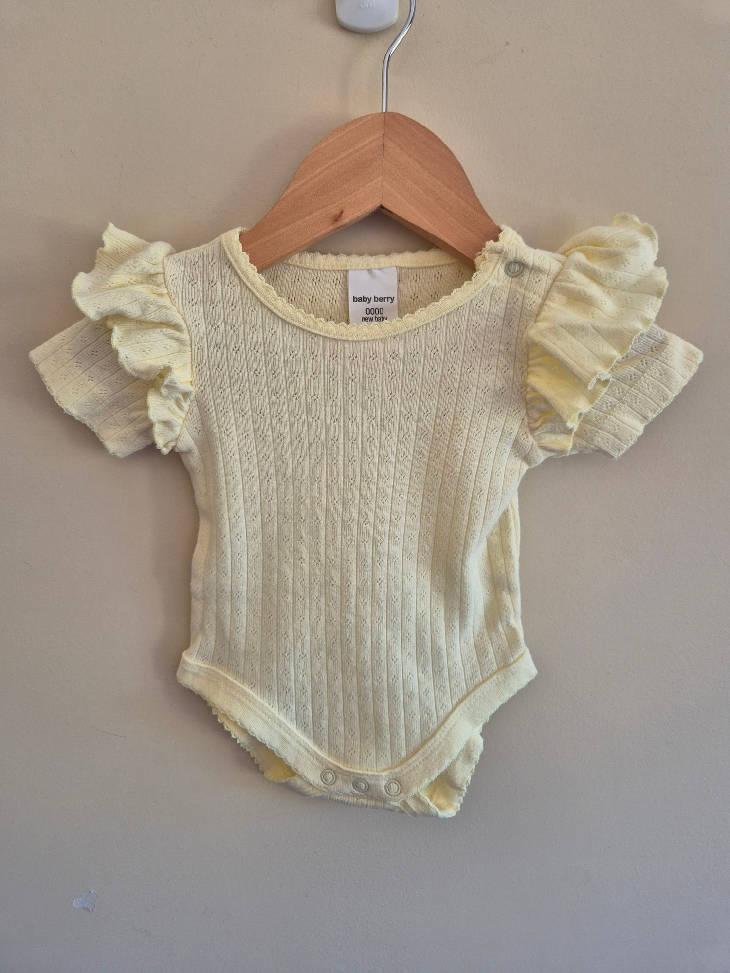Baby Berry Yellow Frill Bodysuit Size 0000