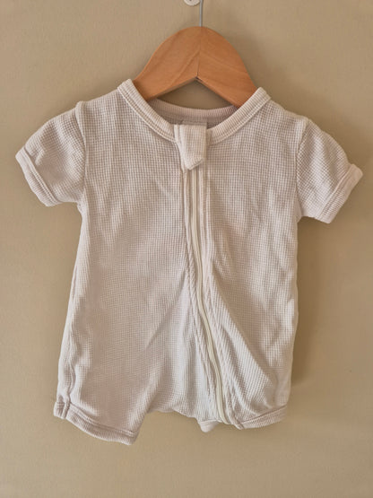 Baby Berry Waffle White Romper 000