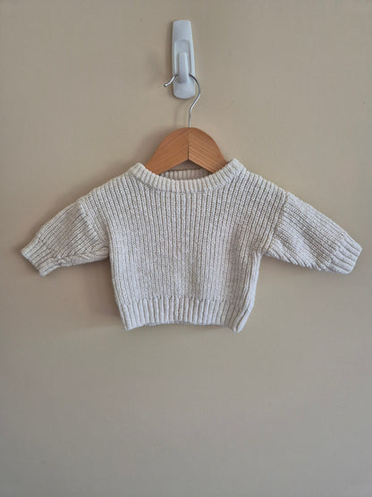 Ziggy Lou White Knitted Sweater Size 000
