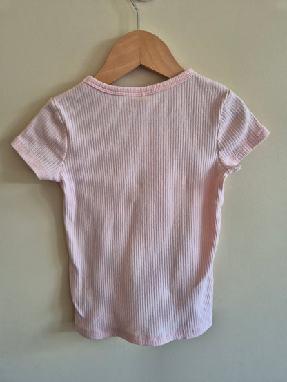 Seed Heritage Ribbed Soft Pink Shirt Size 5