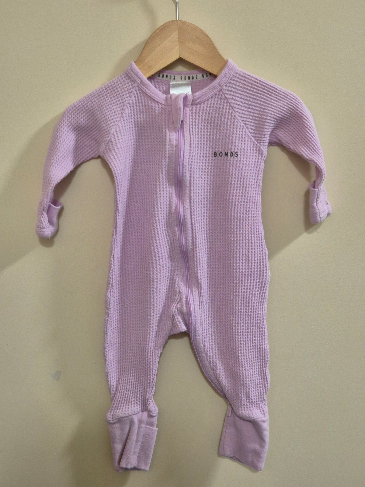 Bonds Waffle Lilac Onesie Size 000