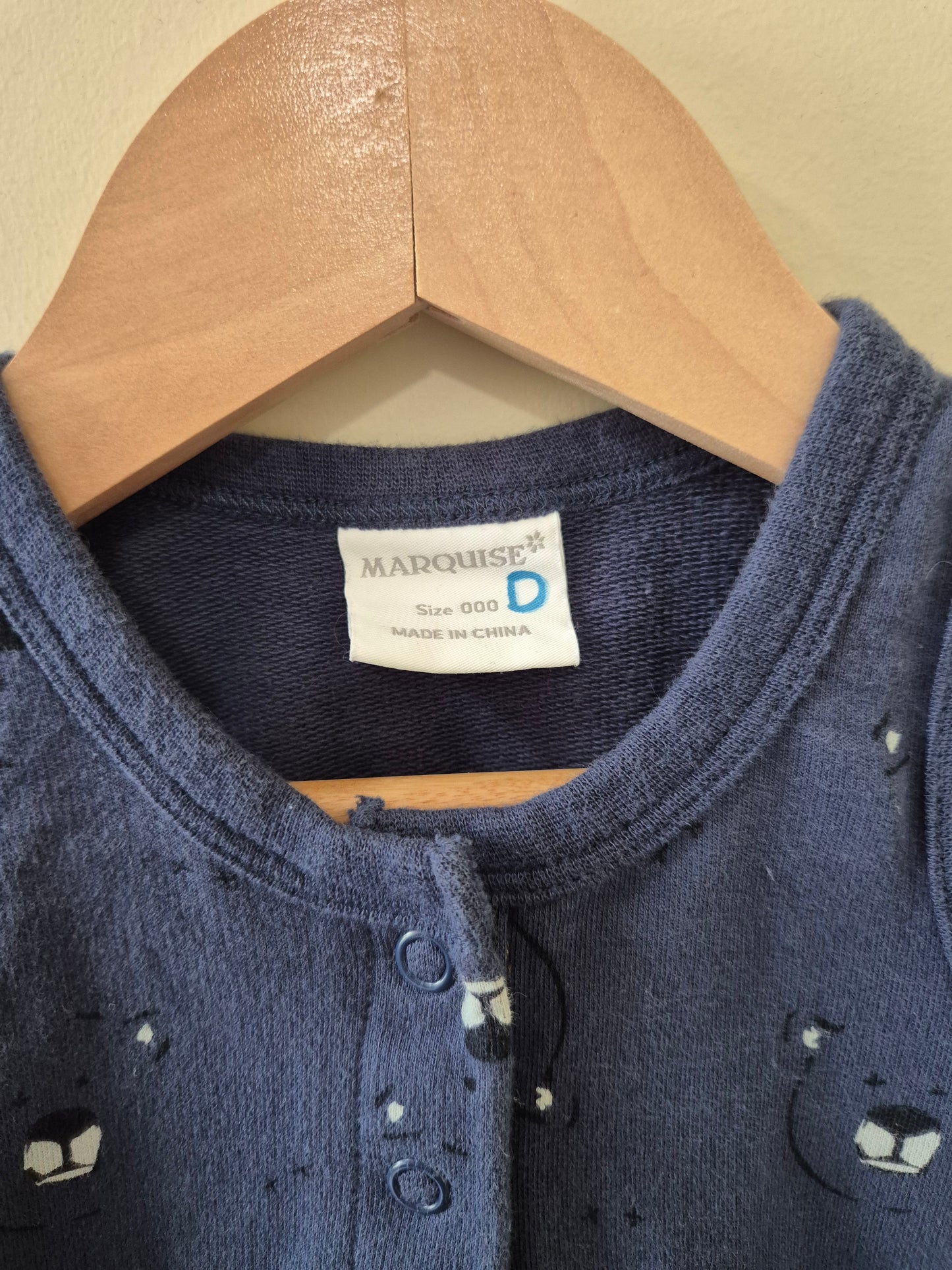 Marquise Navy Blue Bear Romper Size 000