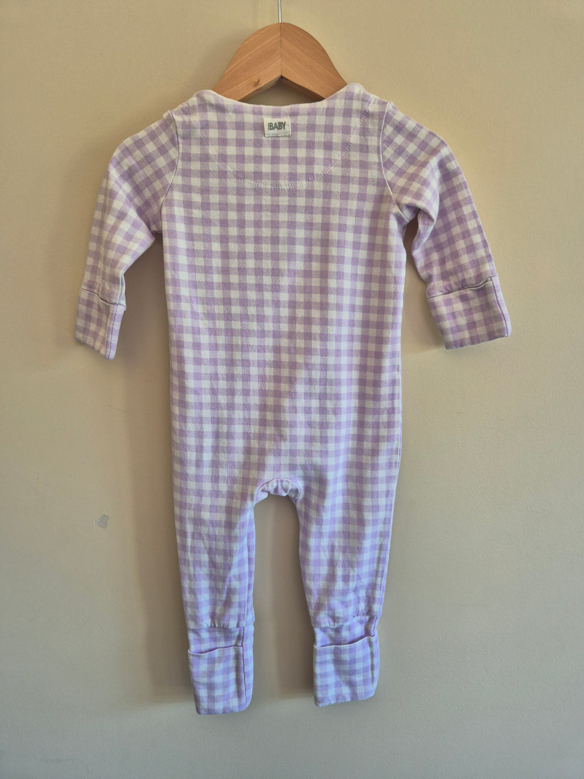 Cotton On Elephant Gingham Onesie Size 00