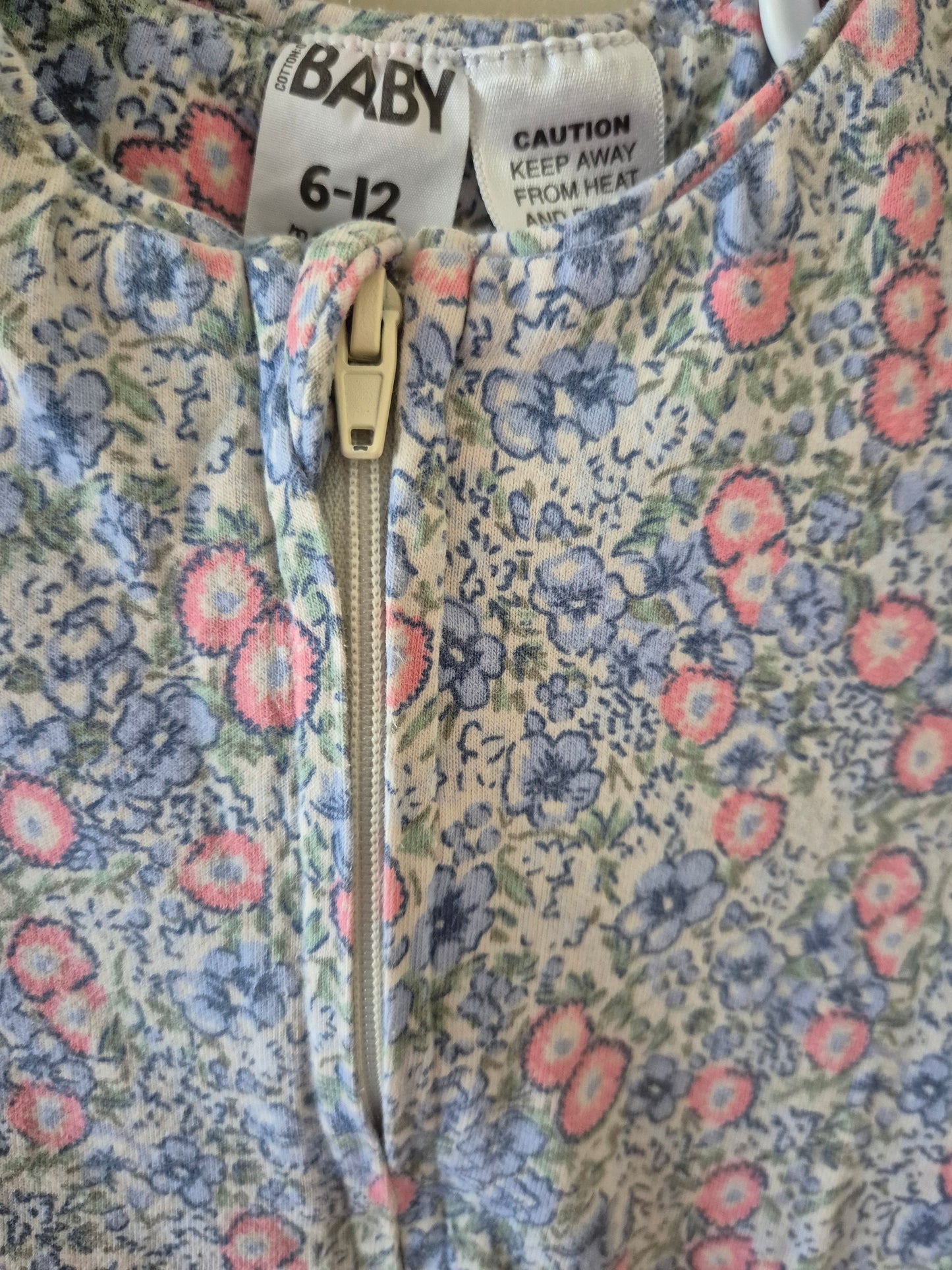 Floral Cotton On Onesie - Size 6-12months