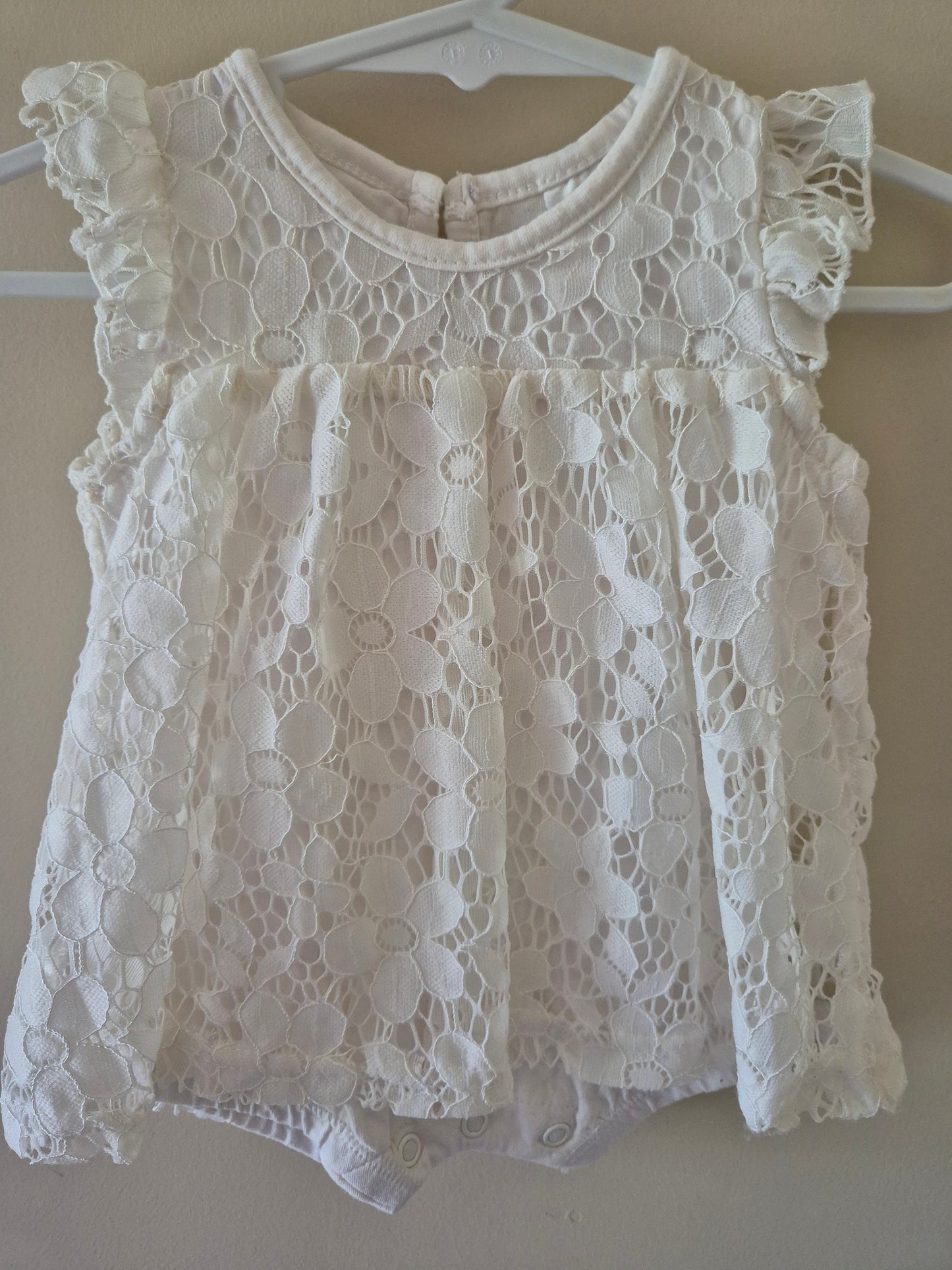 White Floral Dress Bodysuit - Size 000