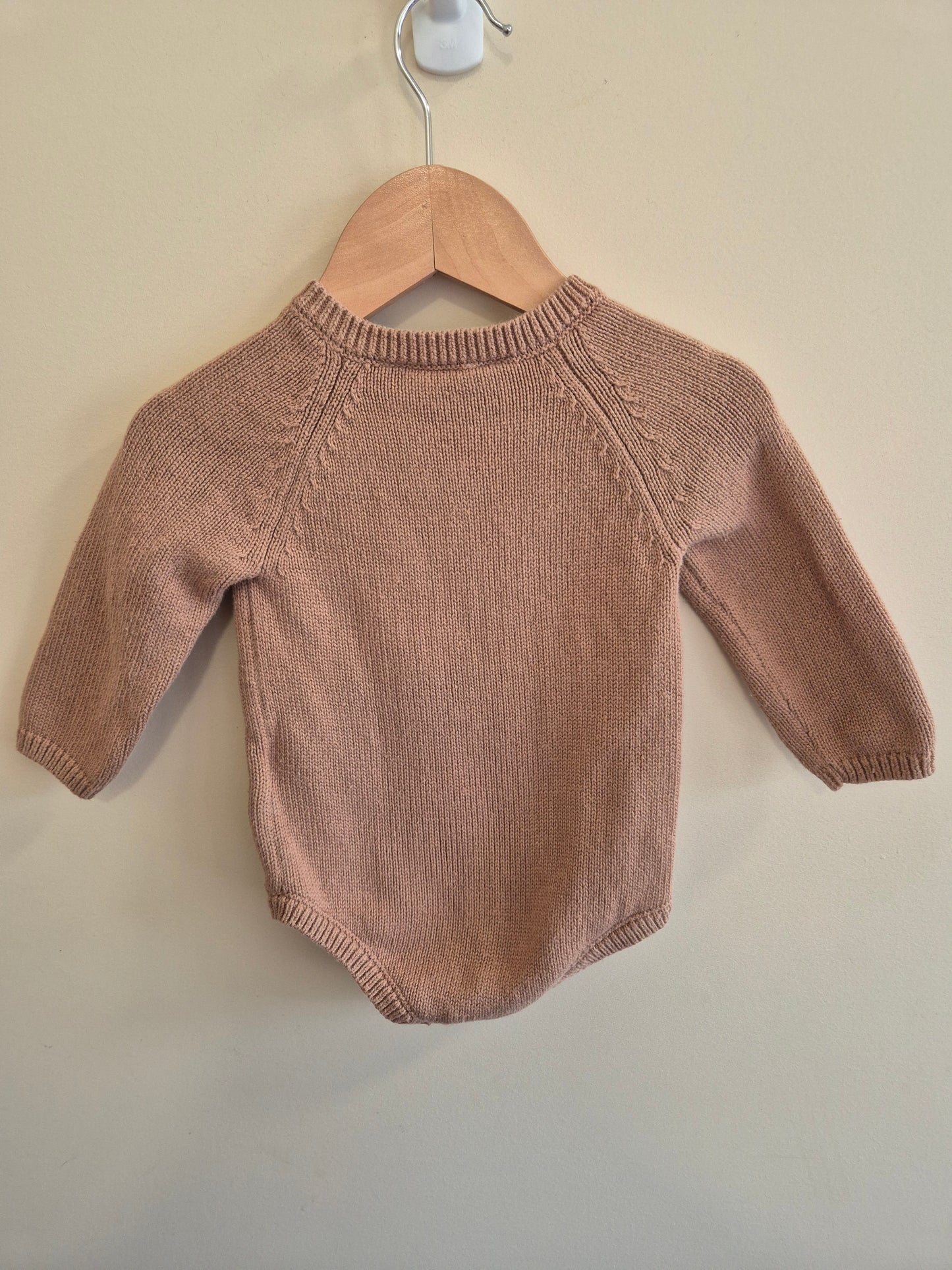 Cotton On Organic Knitted Long Sleeve Bodysuit Size 00