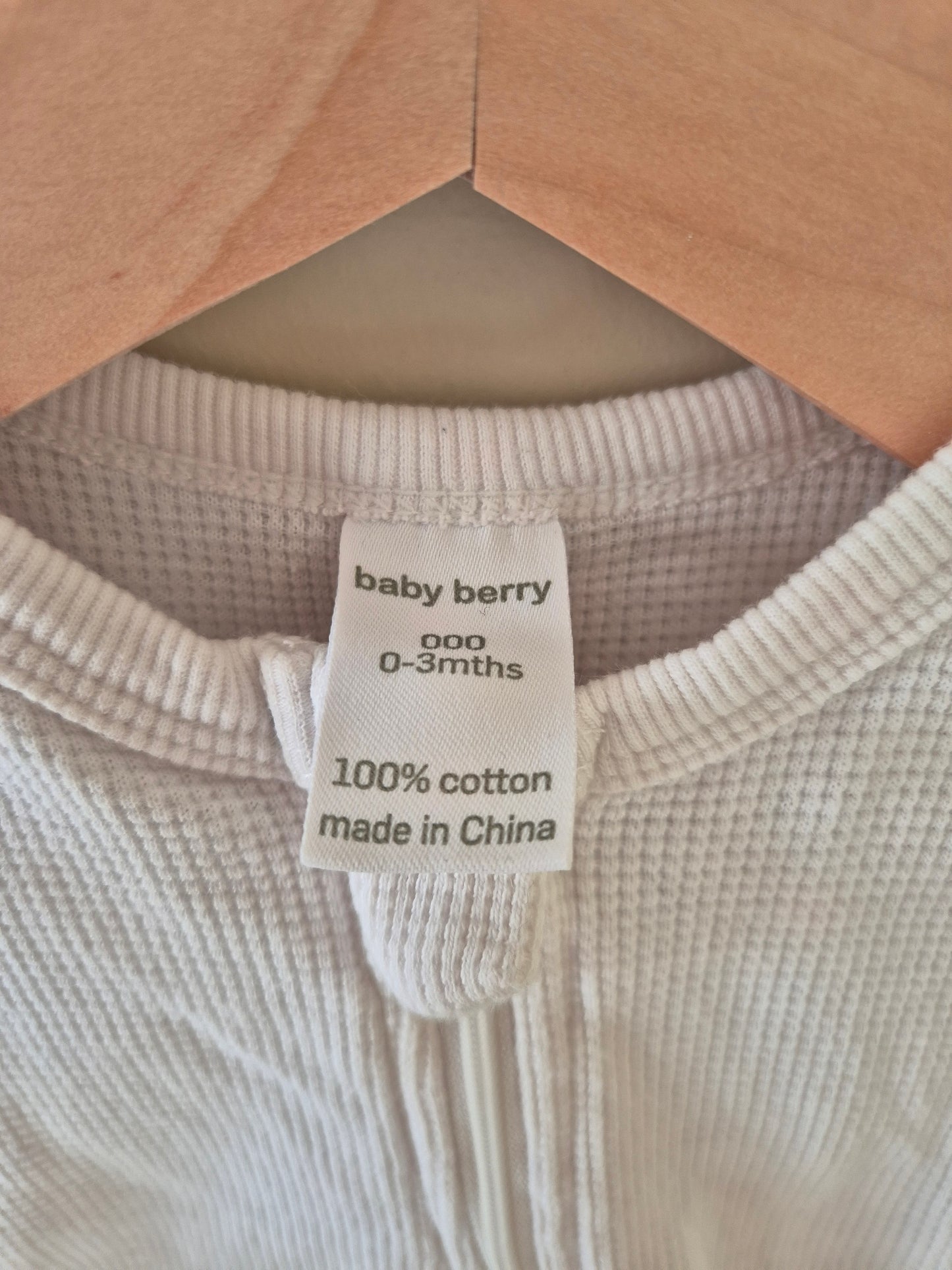 Baby Berry Waffle White Romper 000