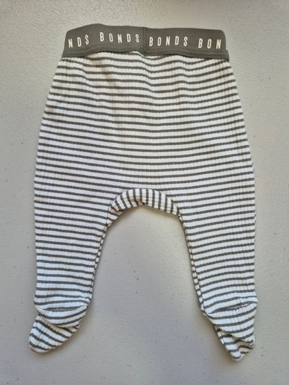 Newborn Ribbed Closed foot leggings