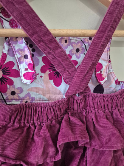 Baby Girl Floral Corduroy Dress - Size 0