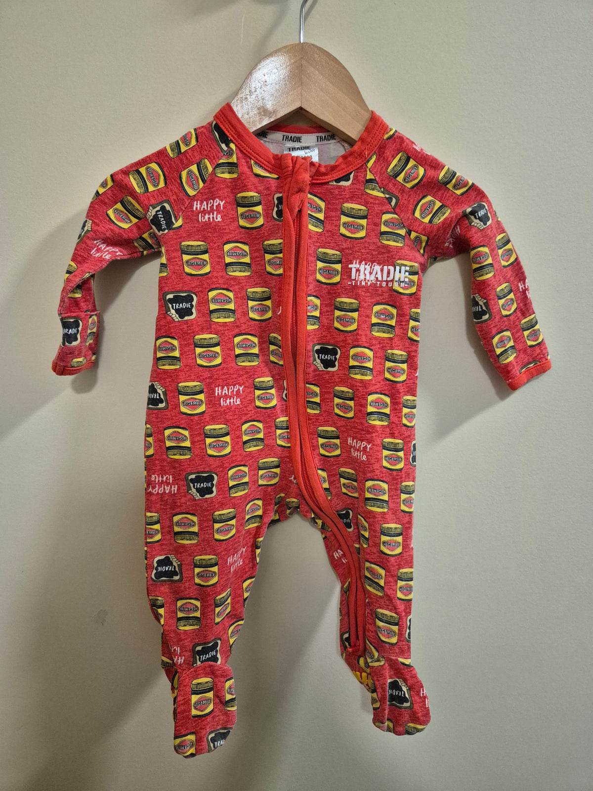 Lil Tradie Vegemite Onesie Size 0000