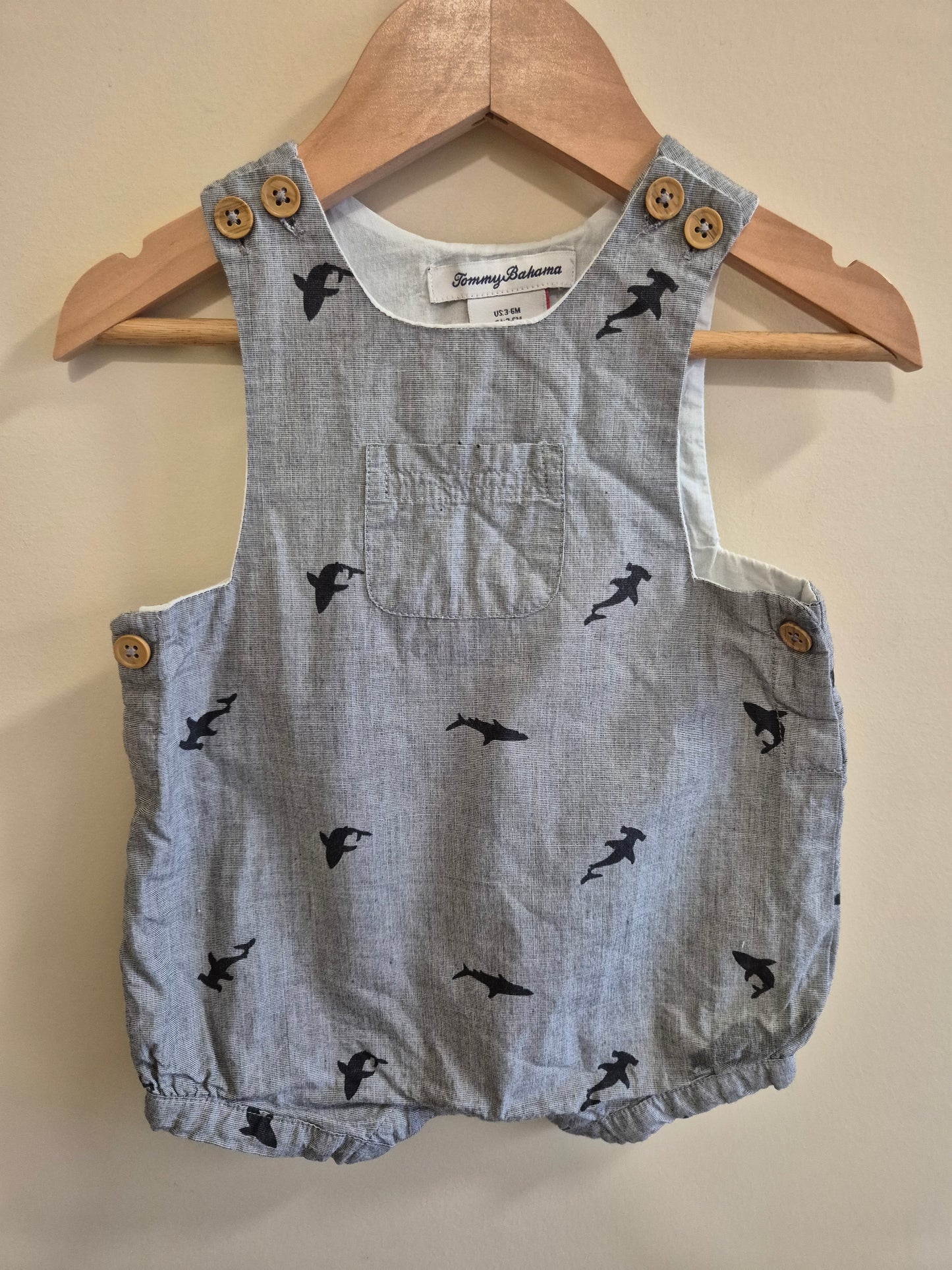 Tommy Bahama Shark Overalls Size 00