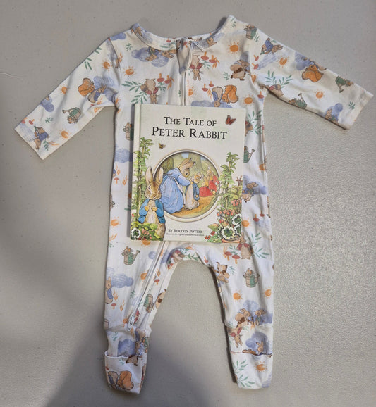 Peter Rabbit Bundle - Onesie & Book Size 00