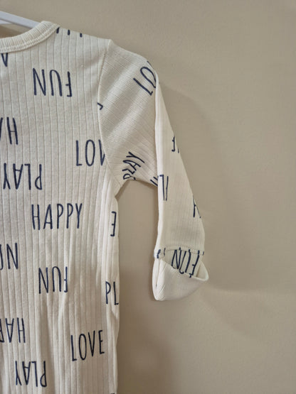 Rabbit + Bear Onesie - Size 6-9 months