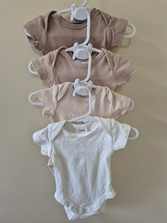 4baby Neutral Bodysuits Bundle Size 000