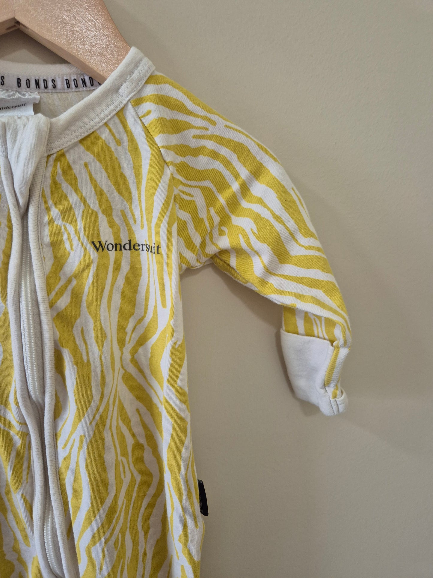 BONDS Yellow Striped Onesie - Size 000
