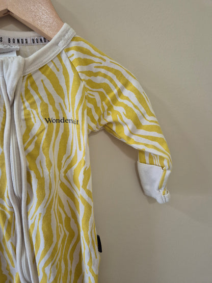 BONDS Yellow Striped Onesie - Size 000