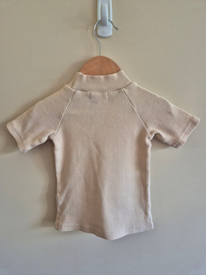 Lacy Lane High Neck Ribbed Shirt Size 2