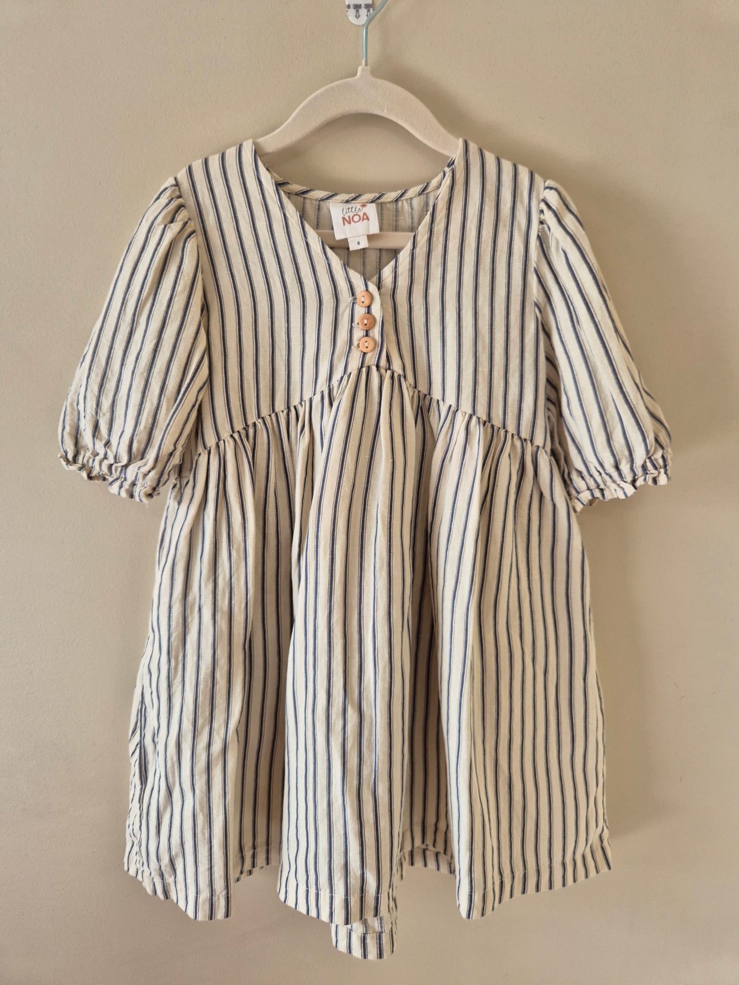 Little Noa Striped Dress - Size 6