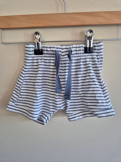 Baby Berry Striped Blue & White Shorts Size 000