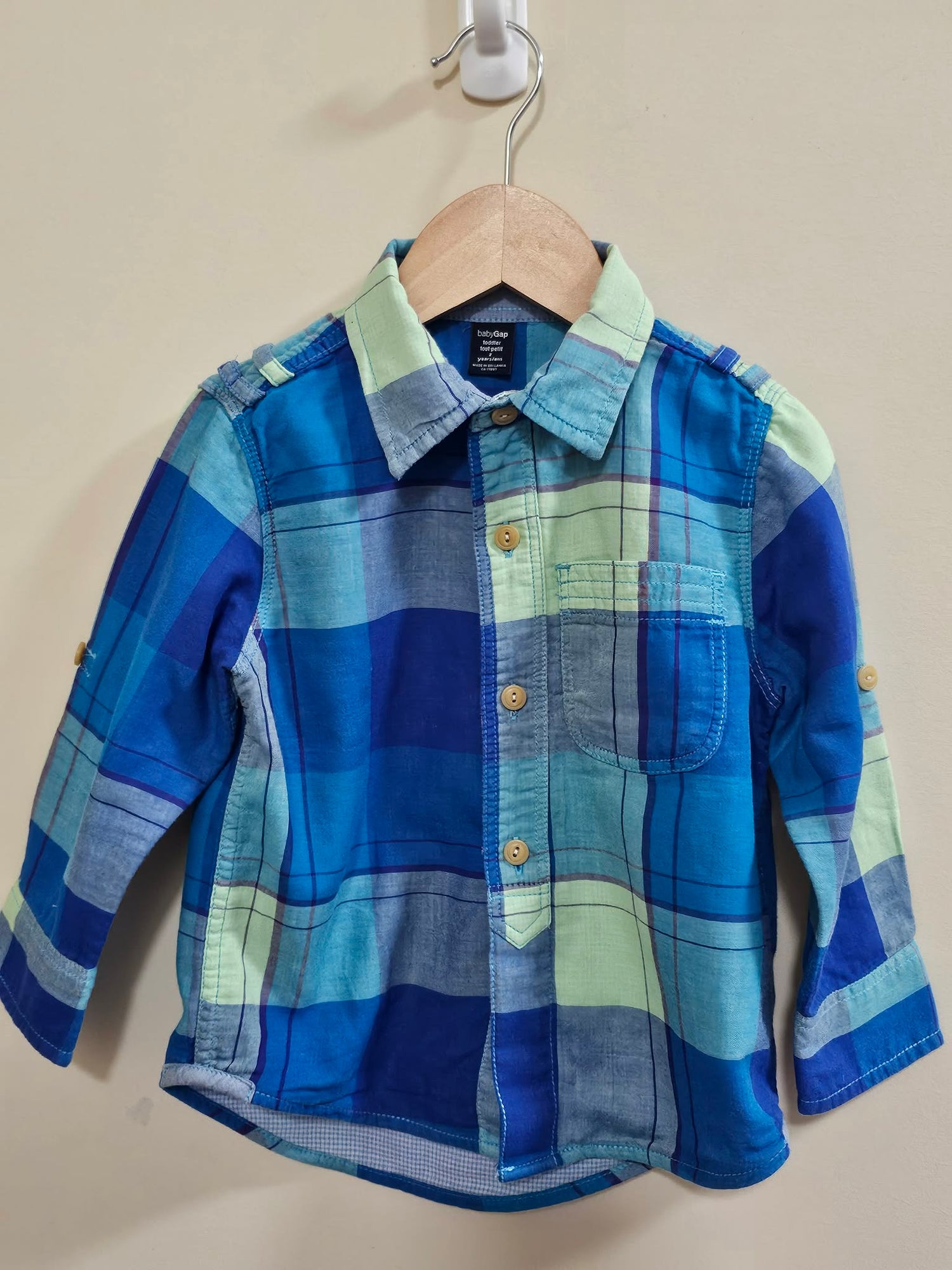 Baby Gap Long Sleeve Button Up Shirt Size 2